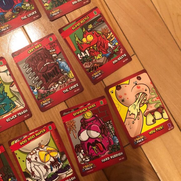🗑️Trash Pack 90-Card Lot (incl. foil & sparkle)+Game Rules Moose Toys Game Cards - Picture 6 of 7